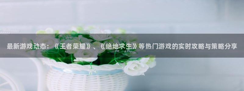多彩娱乐注册地址：最新游戏动态：《王者荣耀》、《绝地求生》等