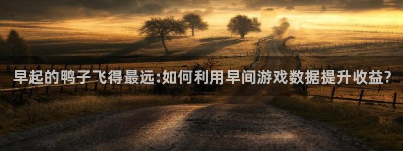 多彩娱乐下载链接：早起的鸭子飞得最远:如何利用早间游戏数据提